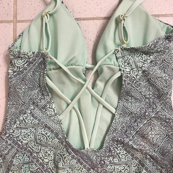 Boho Crisscross Back One Piece - Picture 4 of 5